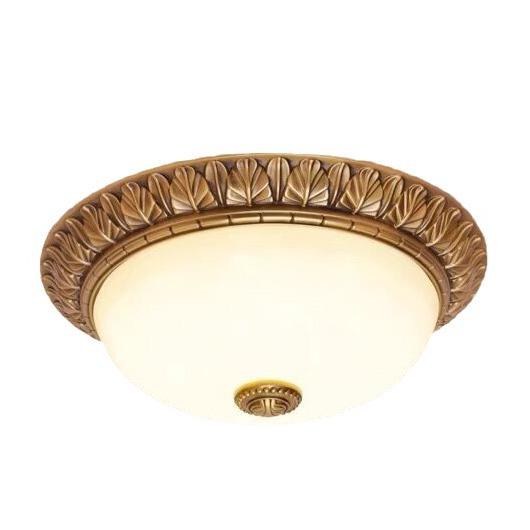 美过式复14851古全铜吸顶灯ELD形卧室灯简约欧式阳台圆道书房灯具