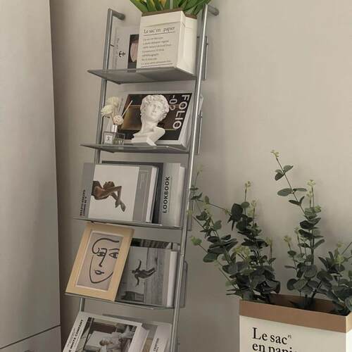 ins中古落地多层报刊置物架工作室拍摄陈列展示杂志收纳落地书架