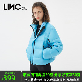 linc金羽杰羽绒服女2021年面包服短款白鸭绒(白鸭绒)外套女y21801165