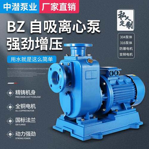 BZ卧式自吸泵农用高压喷灌增压泵自吸泵380V工厂增压大功率自吸泵