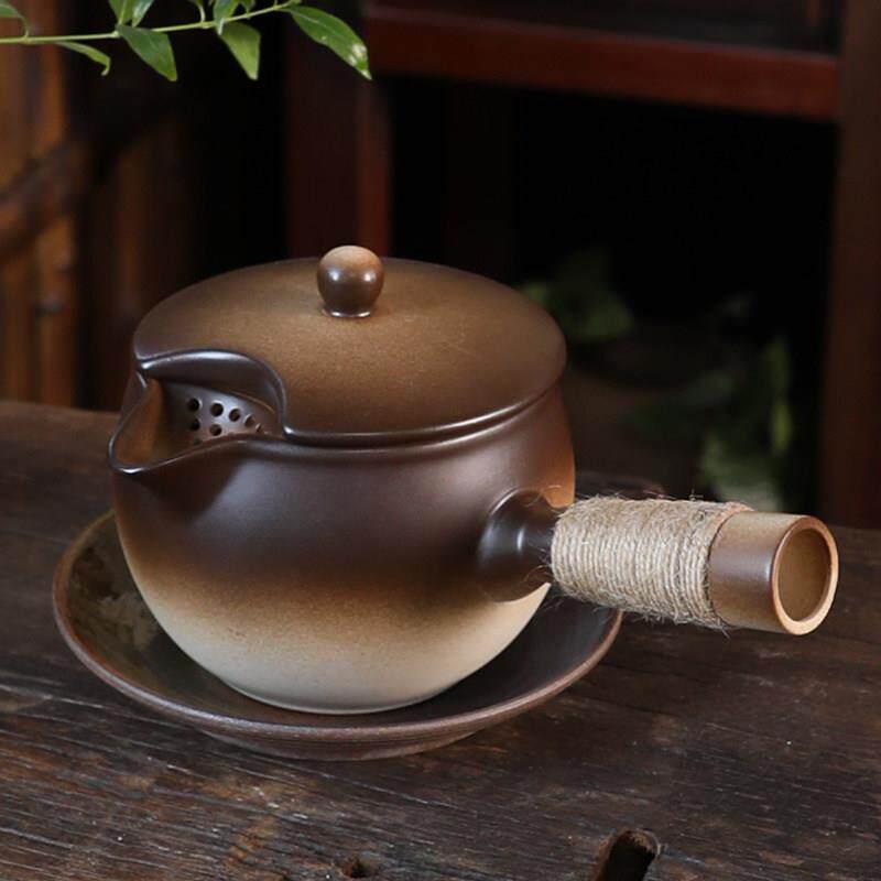陶瓷带盖子大号罐罐壶围炉煮茶壶炭炉明火烤奶壶黑晶炉家用户外露
