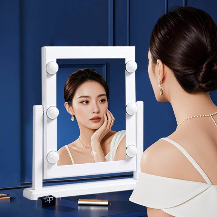 爆款LED化妆镜大号带灯6珠好莱坞梳妆台化妆镜大号带灯