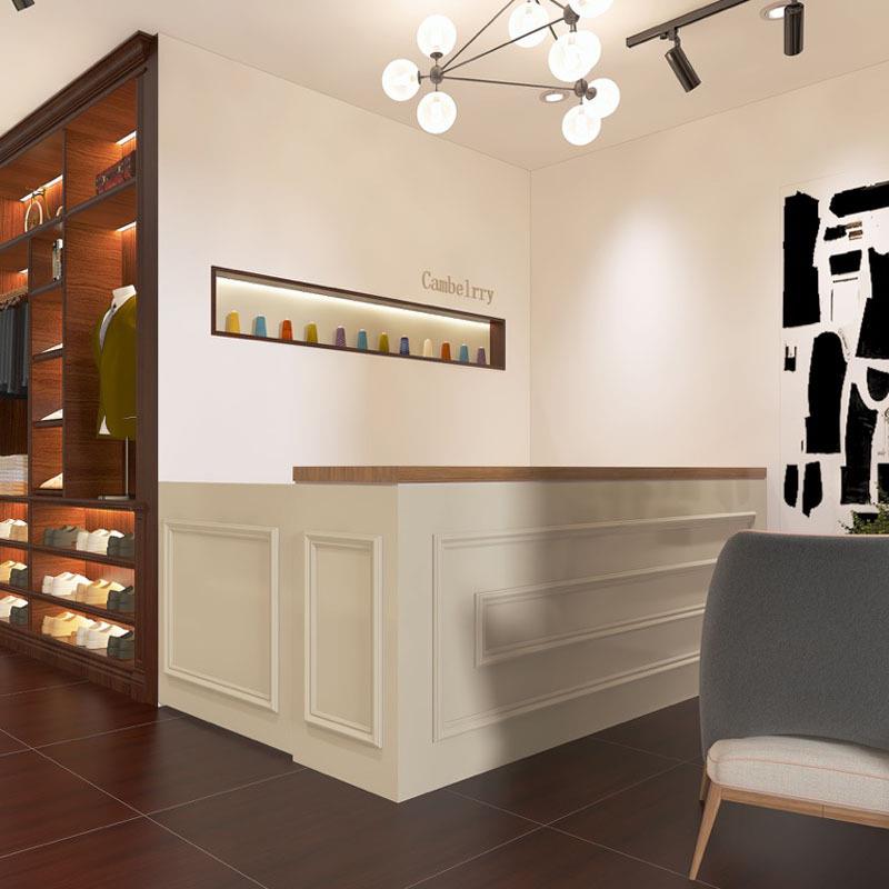 收银台简约现代吧台服装店前台小型收银台奶茶店吧台欧式接待台