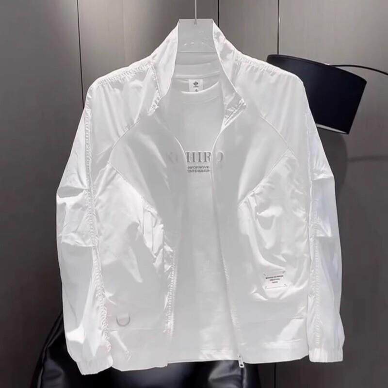 STIFER GENNE白色冲锋衣外套男春秋2025新款高端休闲男士夏季夹克