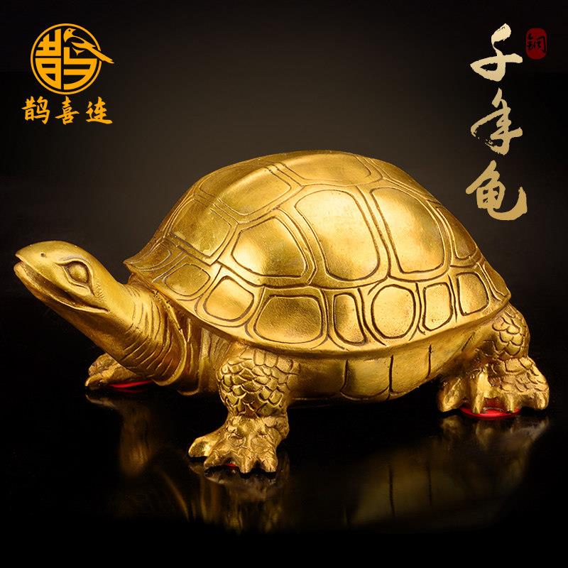铜乌龟摆件铜龟大号祝寿贺寿长寿龟家居客厅店铺装饰工艺礼品摆饰
