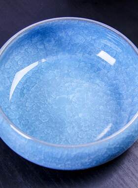 直径20CM冰裂开片釉陶瓷茶道配件大号茶洗笔洗烟灰缸收纳杂物盆