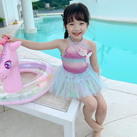 水手宝宝设计师原创高端设计夏季户外女童洋气泳衣女宝宝甜美可爱
