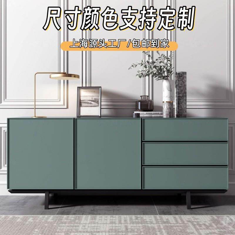 北欧烤漆餐边柜红色实木玄关柜意式酒柜茶水储物柜多功能边柜包邮