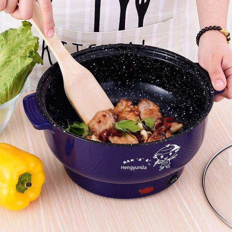 车载电炒菜炒锅货车电炒锅不粘锅电锅家用小电锅宿舍迷你多功能