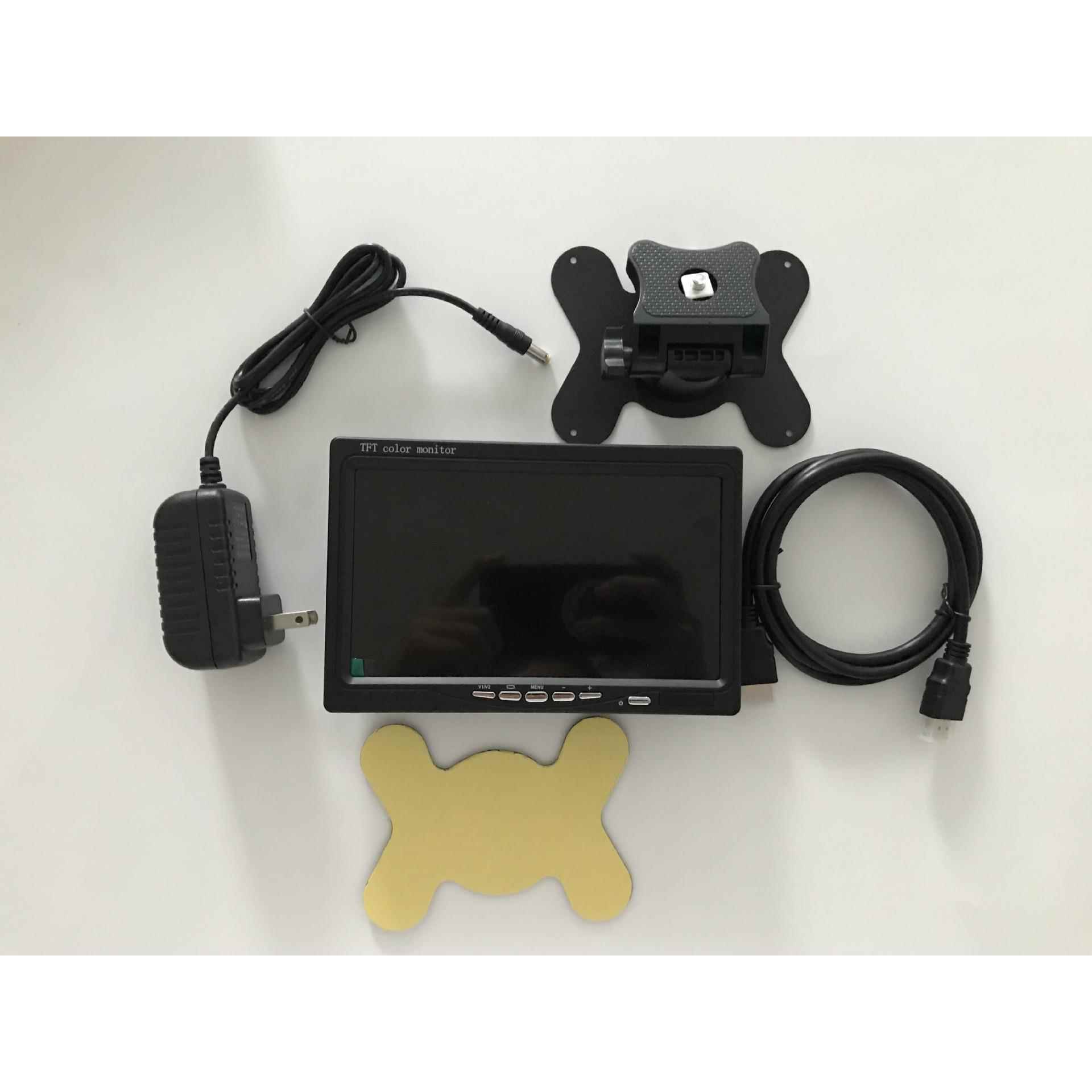 7寸HDM高I清显示器1024*600车用VVN监控VGA显示器8安视防监器100P