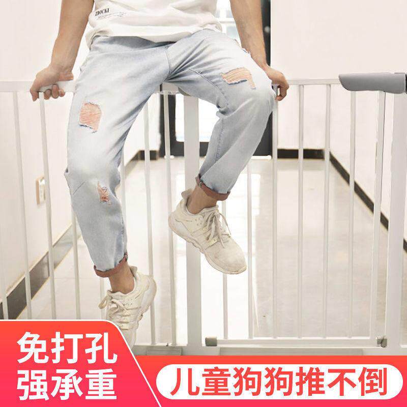 儿童安全门楼梯护栏室内隔离栅栏防护门栏免打孔围栏宠物门栏跨境