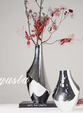 干花摆件装饰品客厅软样板房茶几器花瓶别墅插餐厅简约柜玻璃吧台