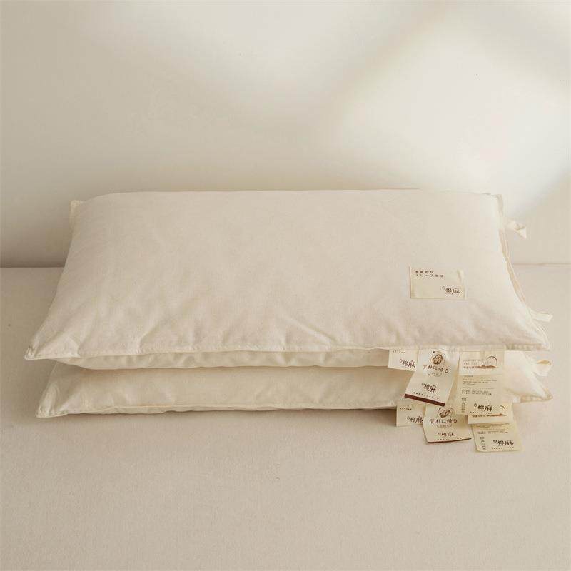 亚麻棉花枕芯棉麻48&times;74成人枕纤维枕单人枕四季枕A类母婴级枕头
