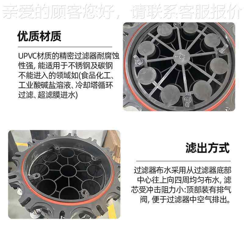 0U25PVC精密过器水处理精保安过滤器耐腐蚀耐理强酸预处过滤器滤