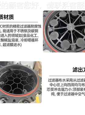 0U25PVC精密过器水处理精保安过滤器耐腐蚀耐理强酸预处过滤器滤