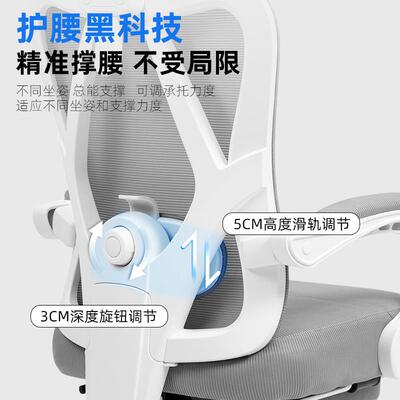人体工学椅腰护坐电脑椅家用舒适久舍W2024办公室座椅男宿可躺电