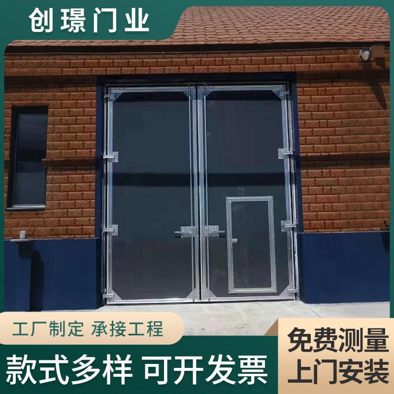 现货平开门厂房车间门彩钢门保温平开门铝合金不锈钢工业平开门
