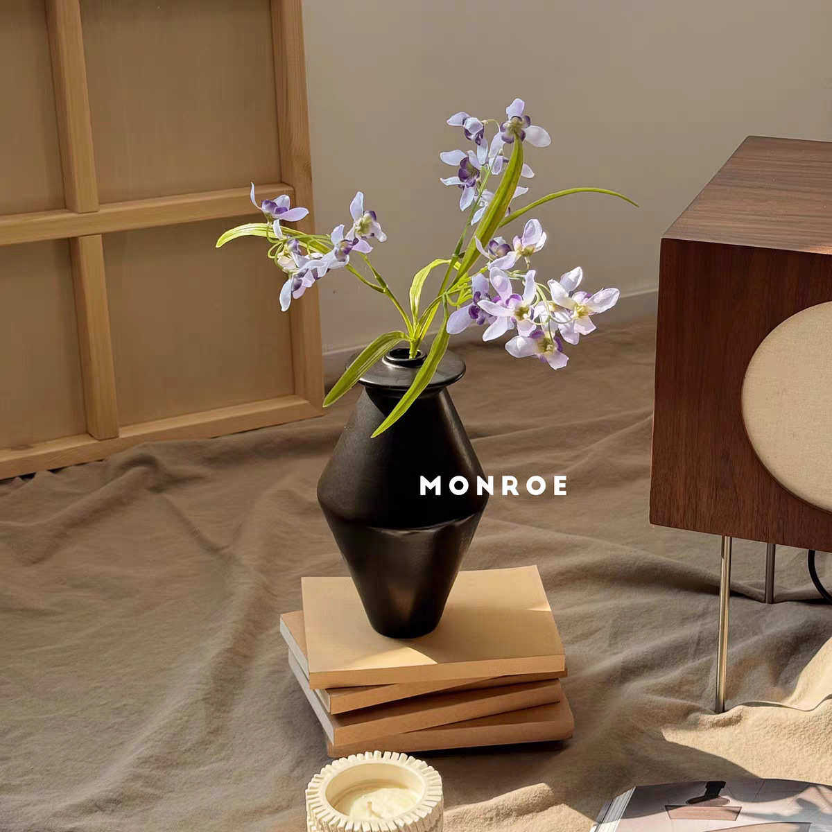 高品质黑色白色陶瓷花瓶桌面装饰摆件艺术插花,家居饰品,花瓶,淘宝优惠券,粉丝福利购,淘宝优惠卷