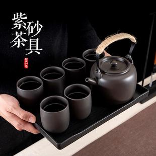批发紫砂茶壶北方大容量凉水壶家用酒店餐厅提梁泡茶壶冷水壶茶具