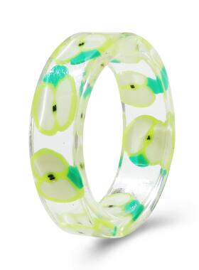 Colored acrylic ring rings五角星树树关节戒指女彩色压克力戒指