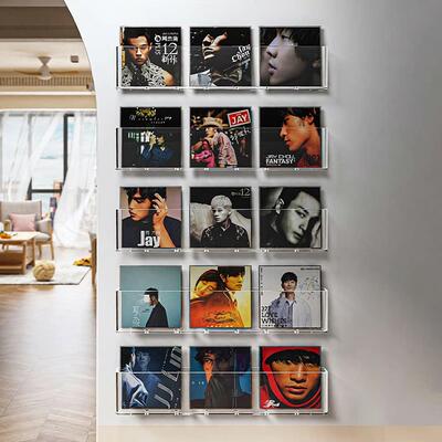 亚克力黑胶唱片透明创意收纳架