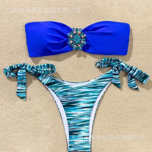 Accessories strapless bikini hot split swimsuit