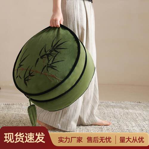 凳子垫子坐垫新中式客厅蒲团高级竹子刺绣蒲团飘窗阳台榻榻米坐墩