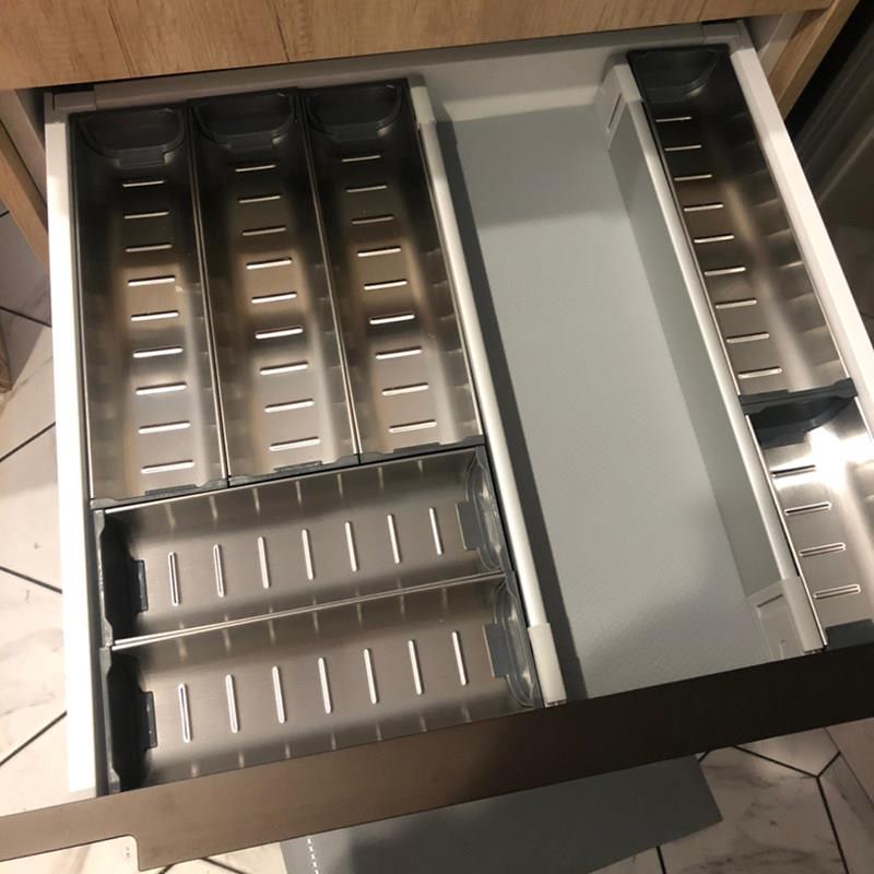 600柜厨房整体橱柜?具车抽屉家用刀叉收纳分隔收纳盒304不锈钢餐