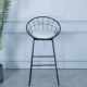 简约铁艺前台高脚桌椅吧台椅子奶茶店酒吧高脚凳家用靠背C吧台高o