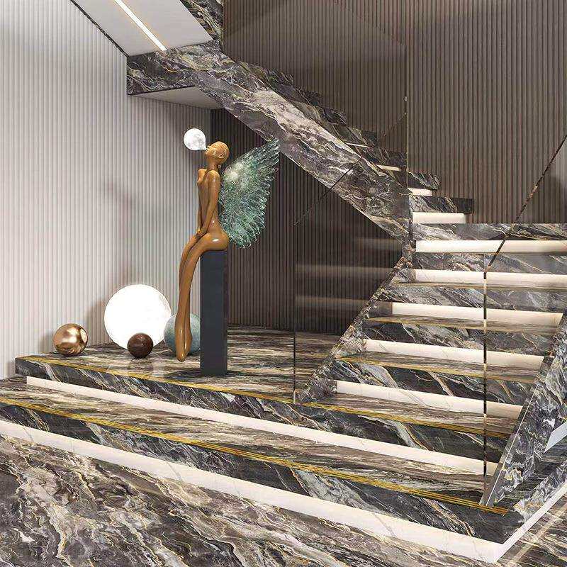 金丝釉防滑踏步楼梯砖470x1200别墅自建房台阶梯级砖瓷砖防滑耐磨