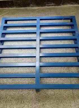 重型钢制盘锌叉ODO镀车物流铁托板金属栈托板周转防潮地台铁卡板