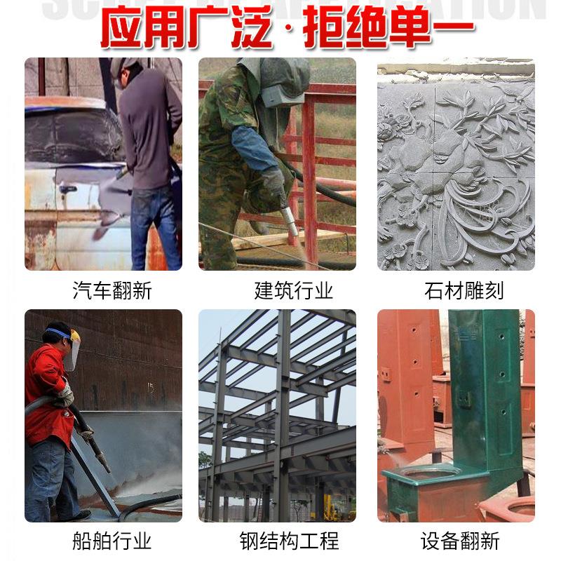 简易喷砂罐小型除翻锈持298抛光喷砂机移动式喷砂罐手式新高压喷
