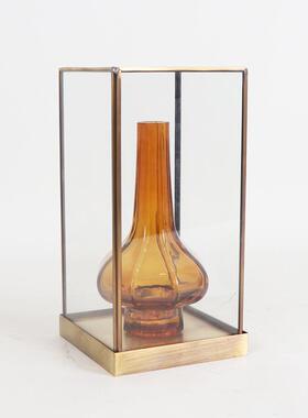 新中式琉璃花瓶罩摆玻璃件样板NLN间书房茶室居家软装饰品摆设设