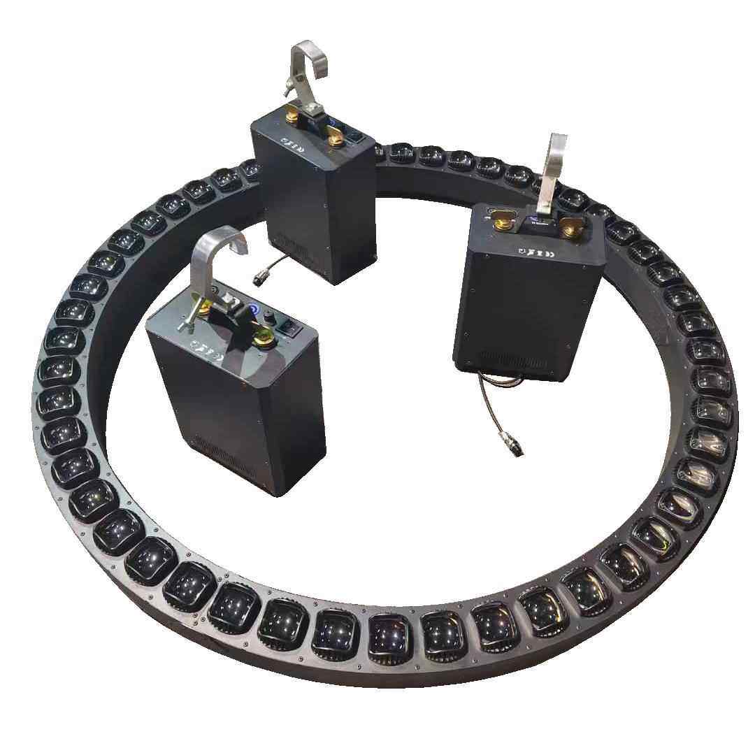 LED51颗圆形七彩旋转升降舞台效果灯1.2米RGBW光束染色酒吧背景灯