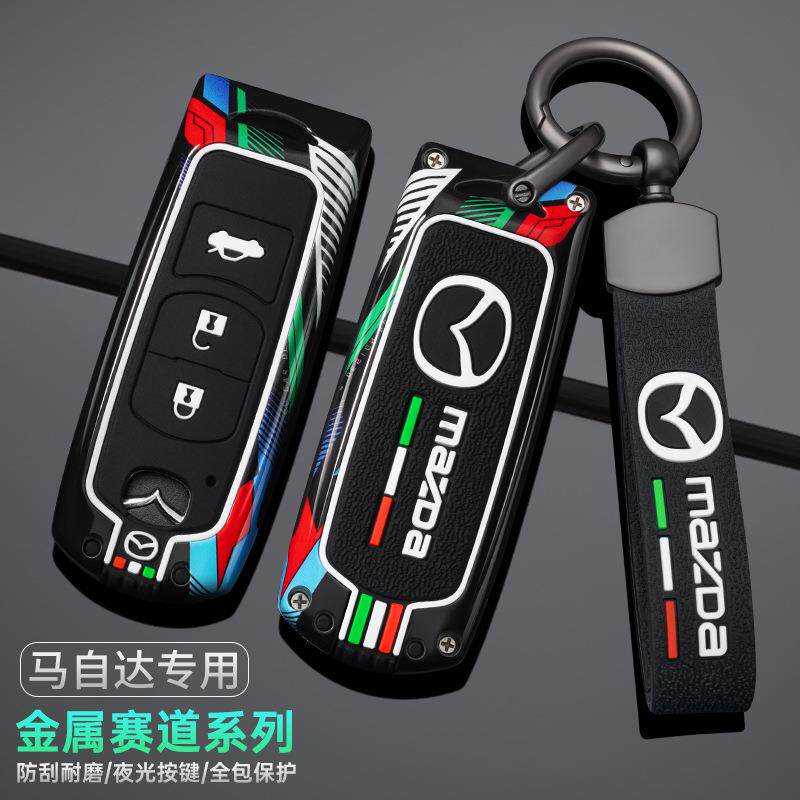 适用马自达昂克赛拉钥匙套CX4阿特兹CX5马3创意汽车包高档壳扣男