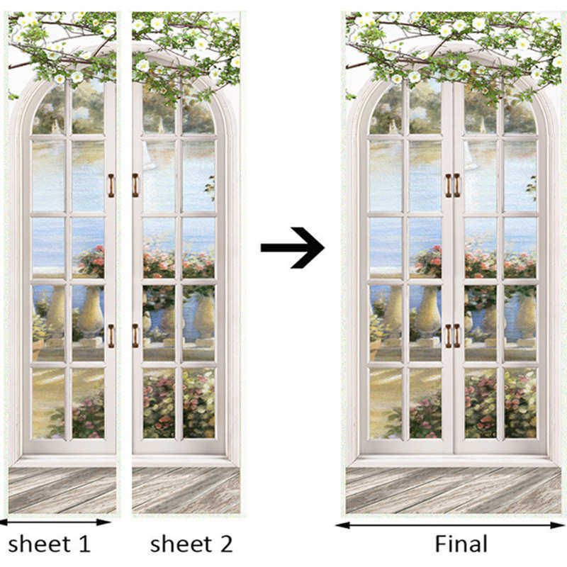 巨创货源PVC贴纸3D自粘门贴 墙贴 卧室客厅现代装饰 窗台花园,家居饰品,软装墙贴,淘宝优惠券,粉丝福利购,淘宝优惠卷