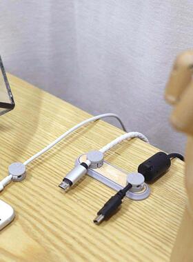 bcase磁吸扣理线数据线收纳器线夹桌面手机充电线固定器汽车用品