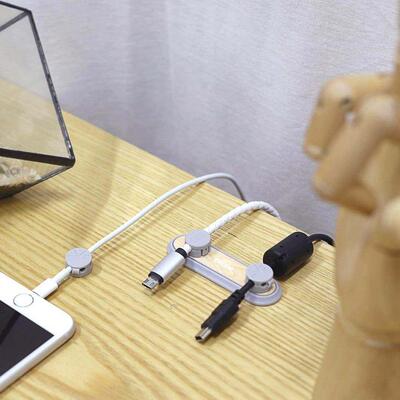 bcase磁吸扣理线数据线收纳器线夹桌面手机充电线固定器汽车用品