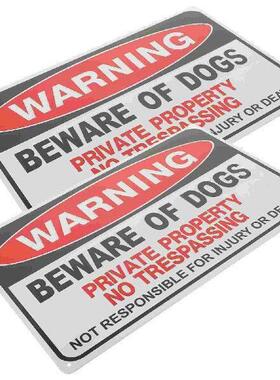 Garden Courtyard Dog Warning Sign for Beware of Decor