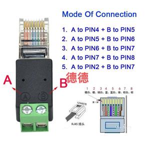 正品RJ45转485端子转换器伺服编码器接头网线接头福来瑞