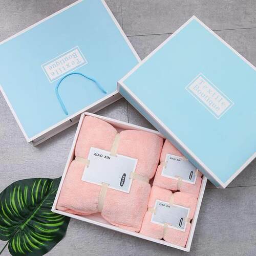 3Pcs Luxury Hotel Cotton Bath Towel Set Hand Face Towel 浴巾