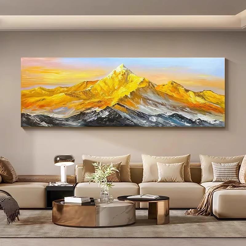照金大挂芬村山油画高级肌理画卧室WRT-2042装饰画日大幅客厅画沙