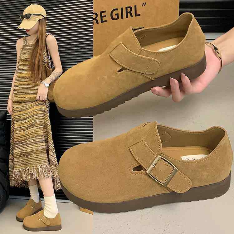 全包勃肯鞋女2026年新款春单鞋软底女鞋平底博肯软底孕妇豆0115w,女鞋,勃肯鞋/软木鞋,淘宝优惠券,粉丝福利购,淘宝优惠卷