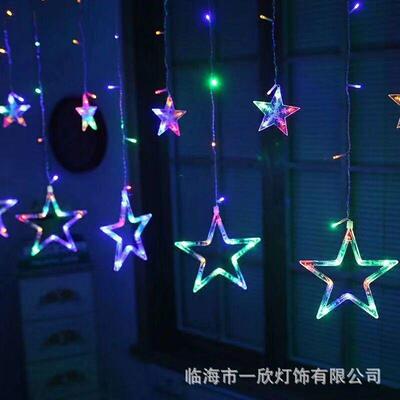 跨境星月太能外露LED庭院彩灯诞露营圣太HIR阳户灯外窗阳帘装饰圣