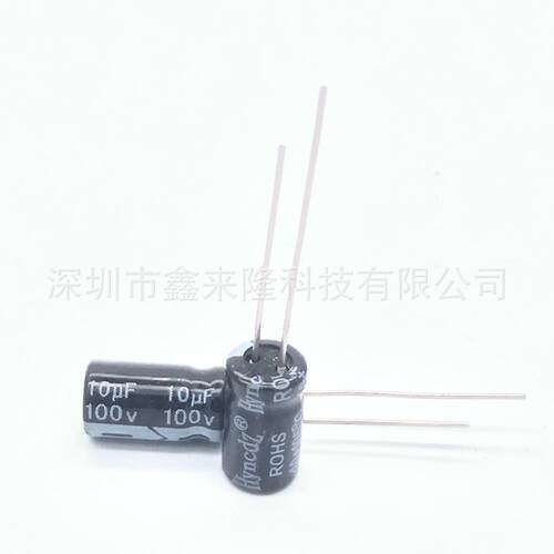 100V10UF 直插铝电解电容 10UF100V 6*11 质量稳定 厂家现货