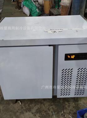 单门小型工作台冰柜商用冷冻操作台冰箱卧式不锈钢雪柜