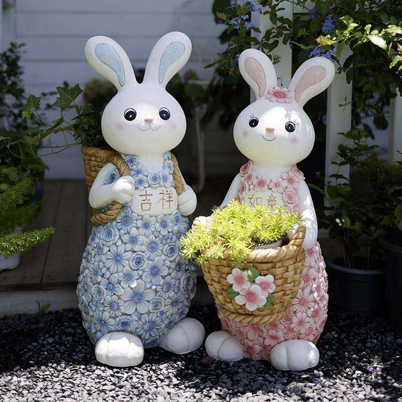 小兔子户外庭院装饰摆件阳台造景布置网红民宿花园创意动物花盆,家居饰品,户外/庭院摆件,淘宝优惠券,粉丝福利购,淘宝优惠卷