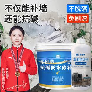 补墙膏防水防潮防霉抗返碱墙面修补墙壁起皮脱落反碱白色修覆批土