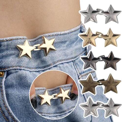 Fashion Tighten Waist Buckle Alloy Star Brooches P Clip Snap