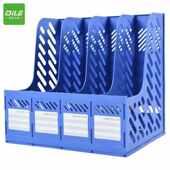 资料架 文件架 四栏文件筐办公用 文件栏 递乐加厚加固四联文件框